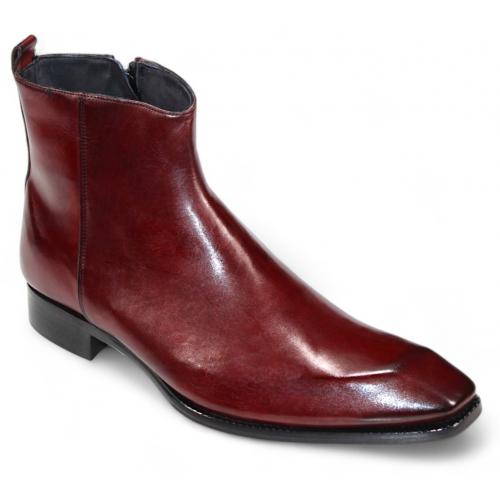 Duca Di Matiste "Romano" Cordovan Genuine Italian Calf Leather Ankle Boots.